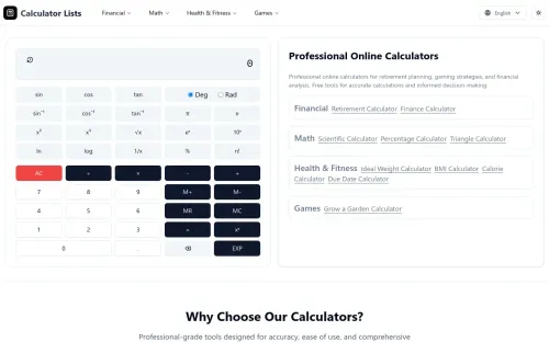 image of Calculator Lists