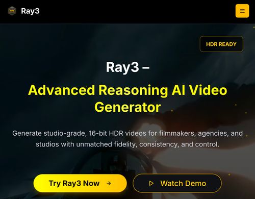 image of Ray3 AI VIDEO GENERATOR