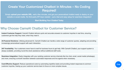 image of CamsAI Chatbot