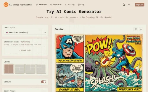 image of AI Comic Generator best