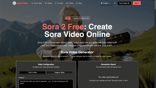 image of sora 2 web