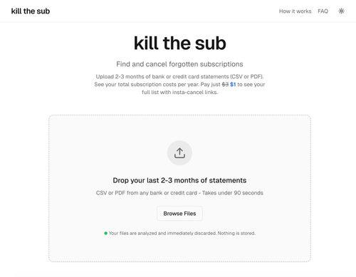 image of kill the sub
