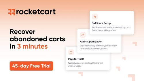 image of RocketCart - Abandoned Cart Recovery