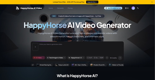 image of Happyhorse AI Video