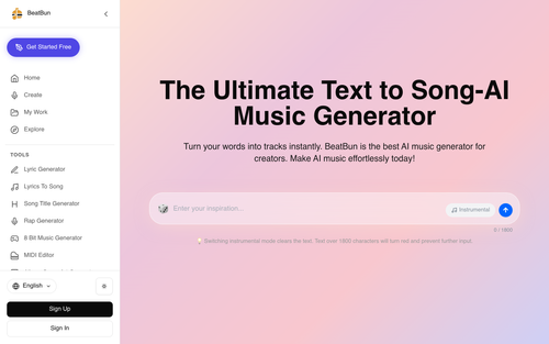 image of Text To Song - BeatBun