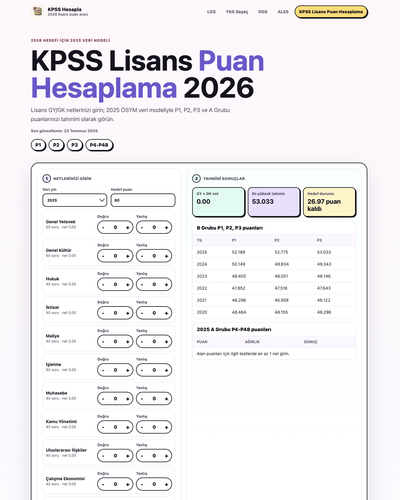 KPSS Puan Hesaplama Aracı logo