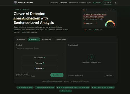 image of Clever AI Detector