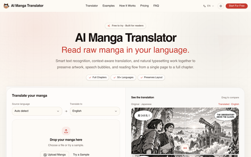image of AI Manga Translator