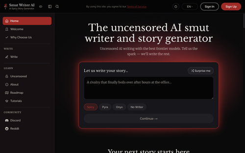 image of Smut Writer AI
